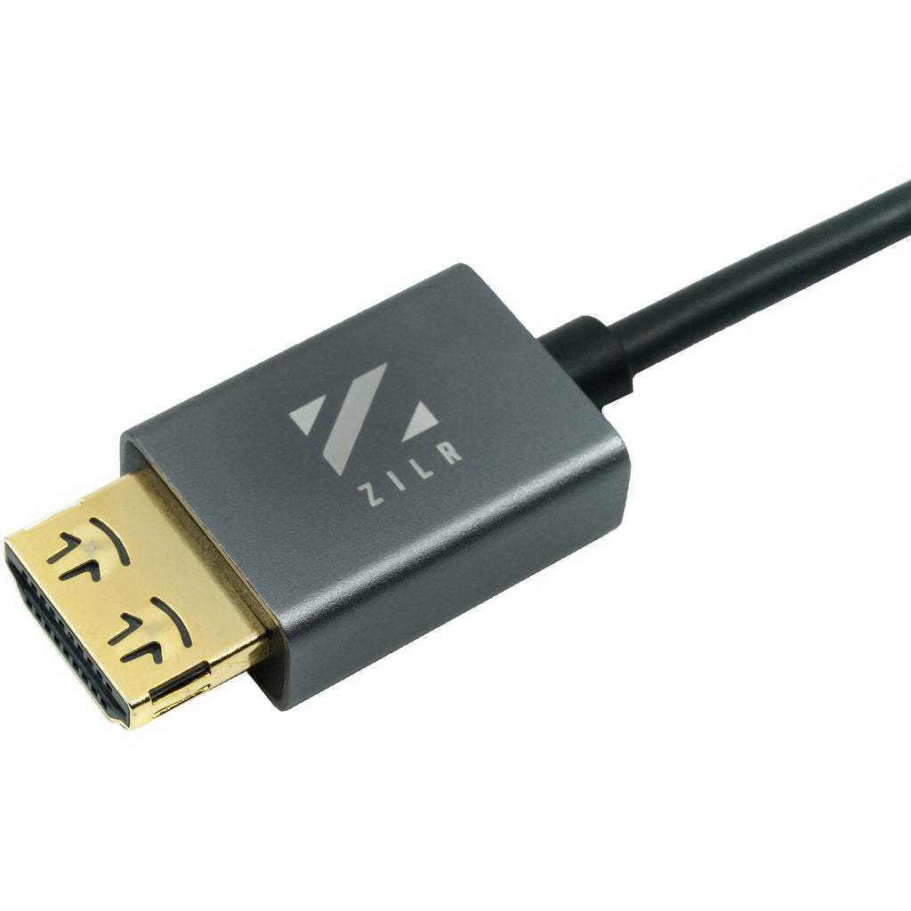 ZILR Hyper-Thin High-Speed HDMI Secure Cable with Ethernet (17.7")