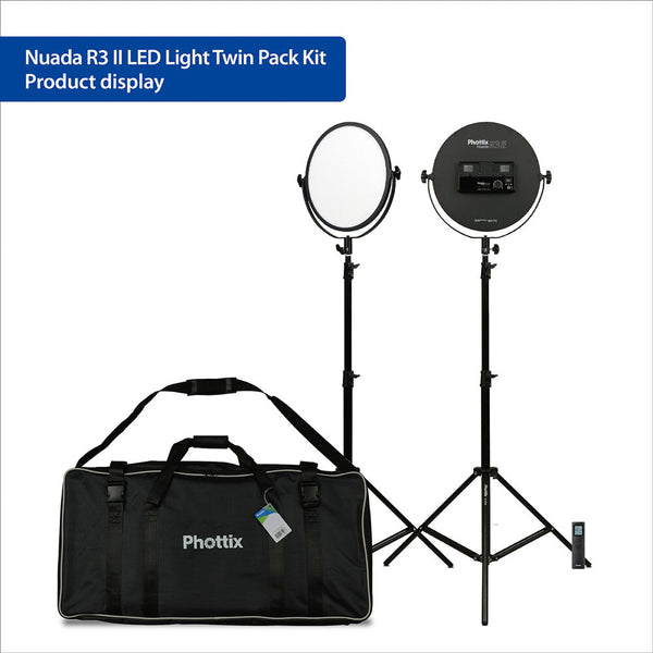 Phottix Nuada R3II LED Light Twin Set Kit