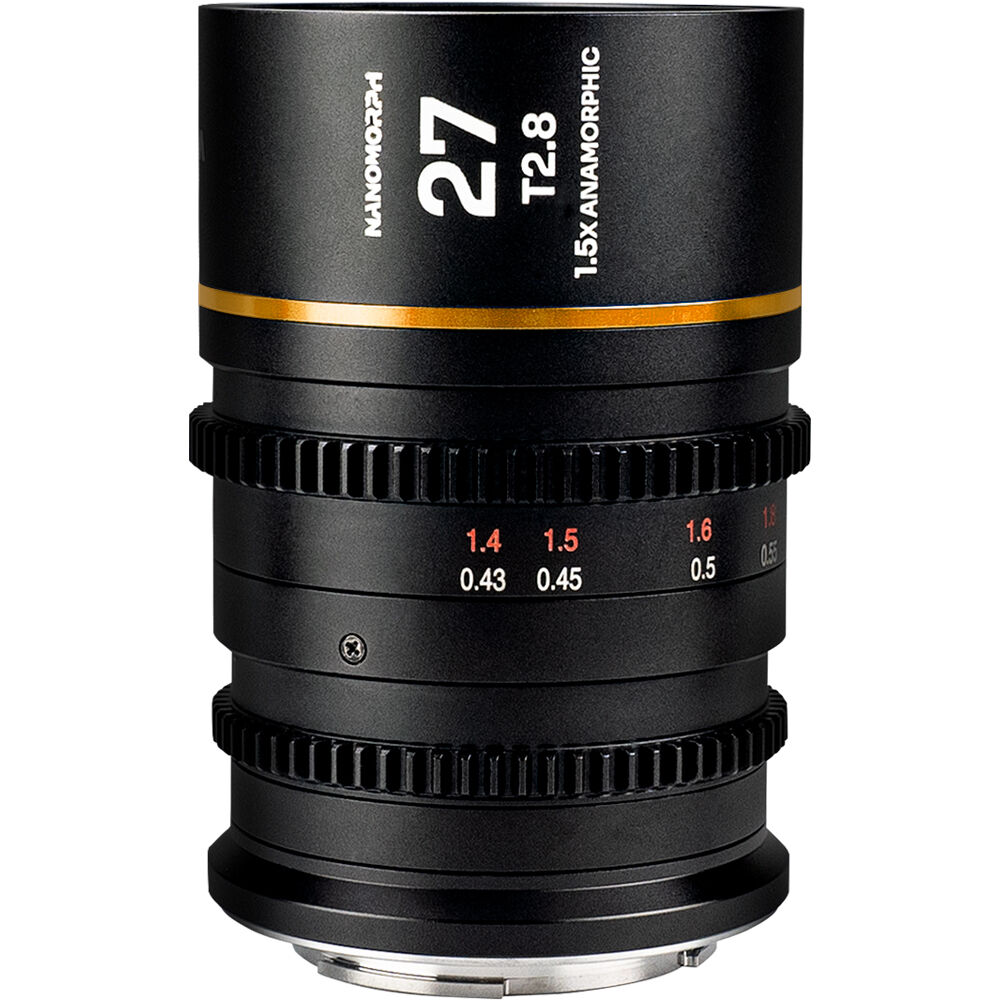Laowa Nanomorph 27mm T2.8 1.5x S35 Anamorphic Lens (FUJIFILM X, Amber Flare)