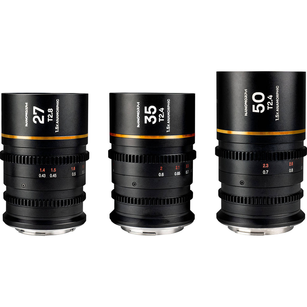Laowa Nanomorph S35 Anamorphic Prime 3-Lens Bundle (Nikon Z, Amber Flare)