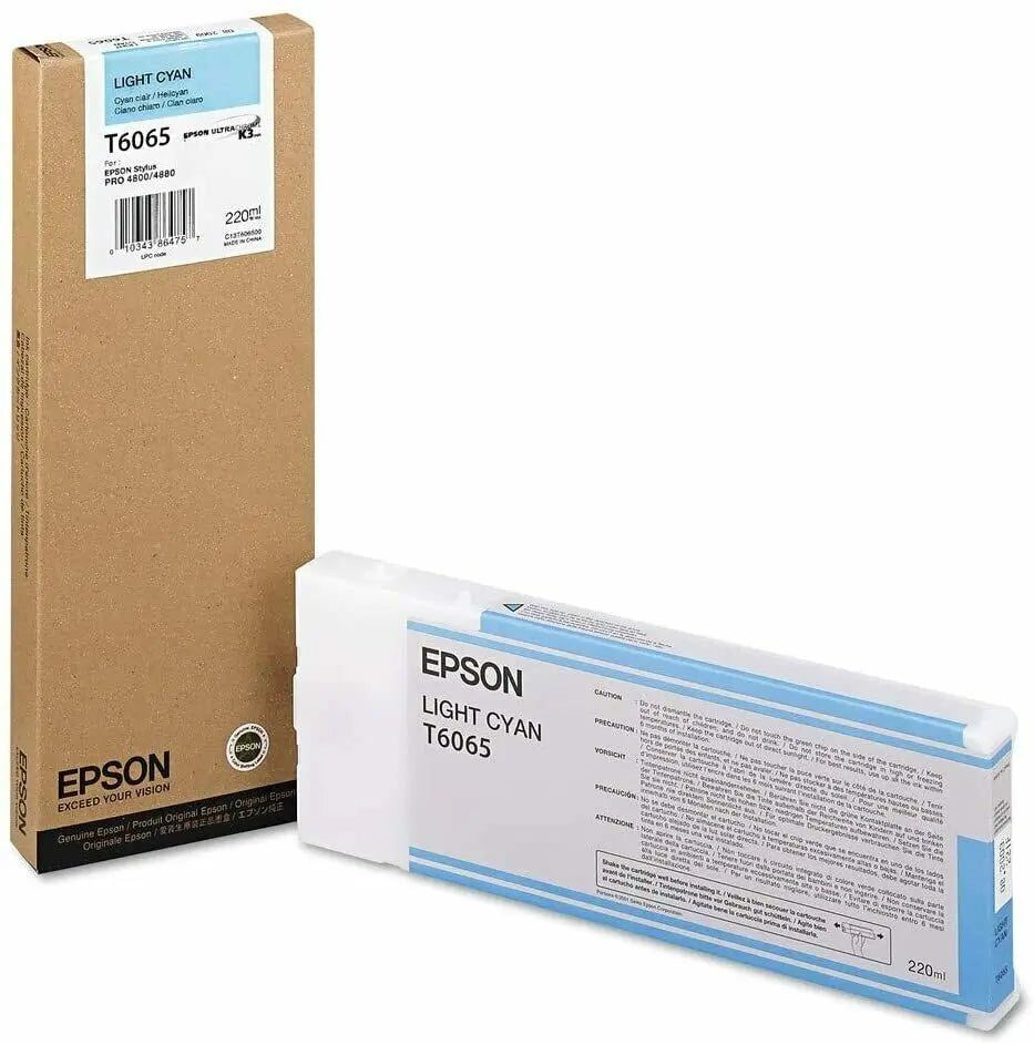 Epson T6065 UltraChrome K3 Light Cyan Ink Cartridge (220 ml)