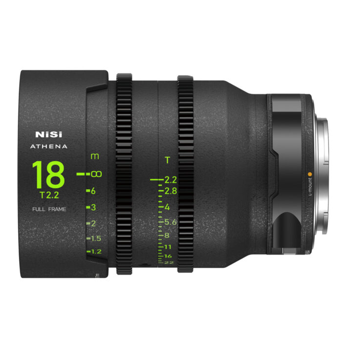 NiSi 18mm T2.2 Athena Prime FF Cine Lens - L Mount, Drop-In Filter