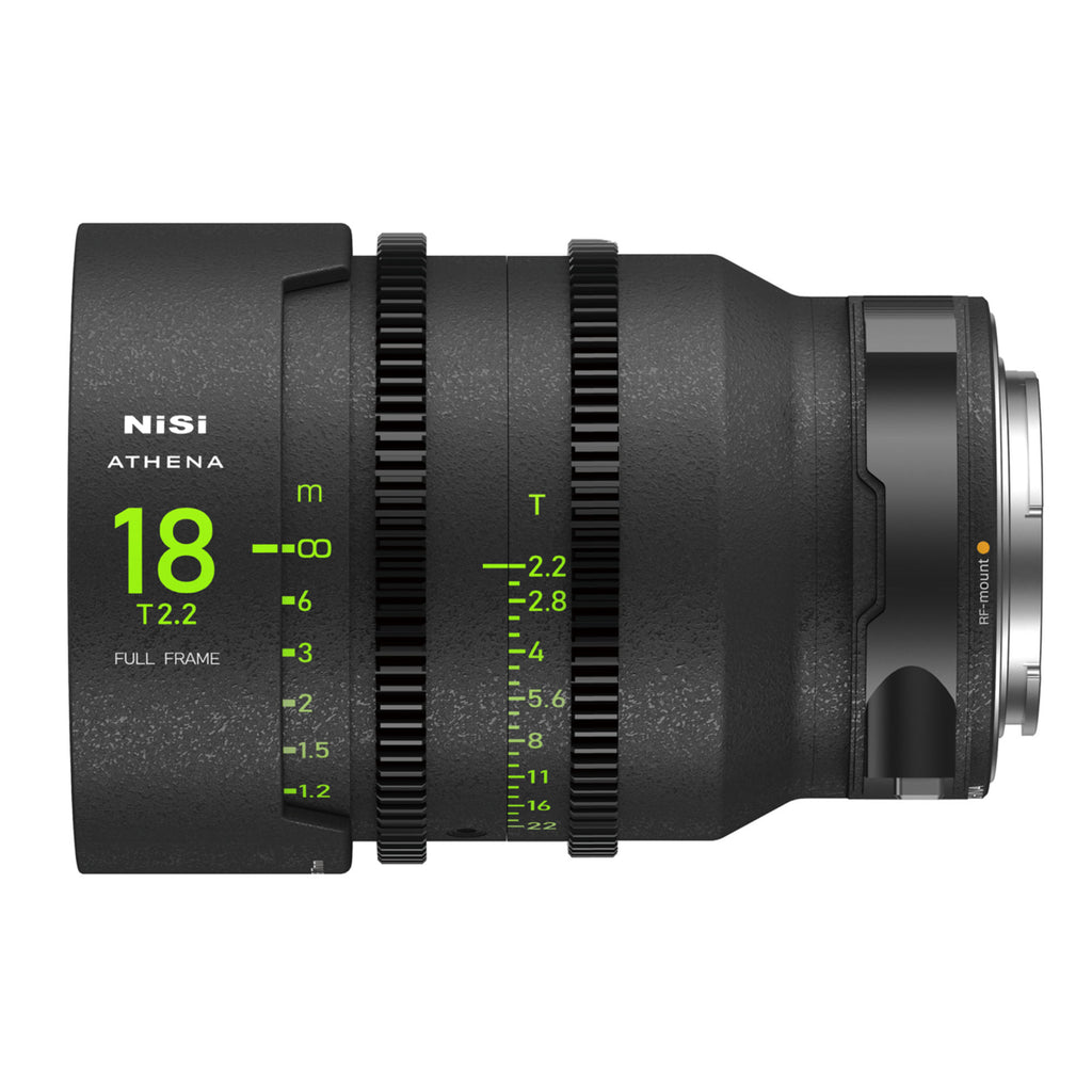 NiSi 18mm T2.2 Athena Prime FF Cine Lens - RF Mount, Drop-In Filter
