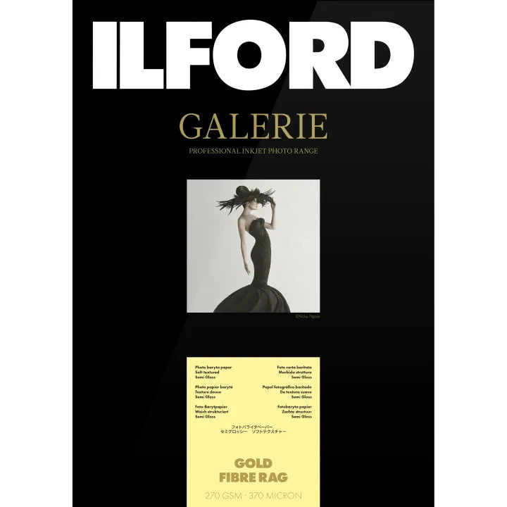 Ilford Galerie Gold Fibre Rag 270GSM A3+ - 25 Sheets