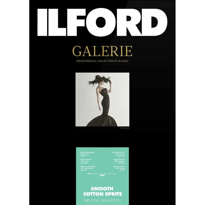 Ilford GALERIE Smooth Cotton Sprite 280GSM A3+ - 25 Sheets