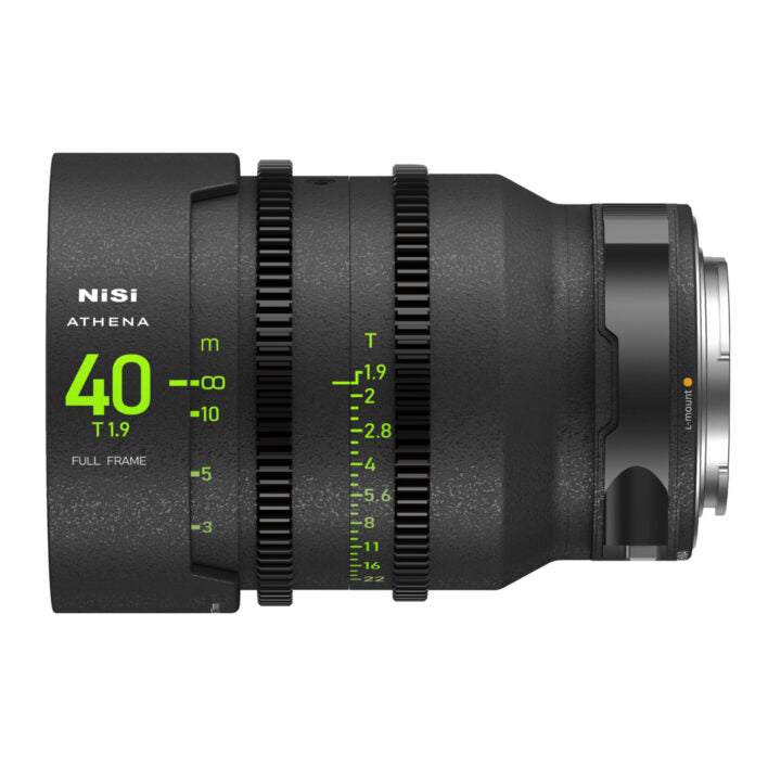 NiSi 40mm T1.9 Athena Prime FF Cine Lens - L Mount, Drop-In Filter