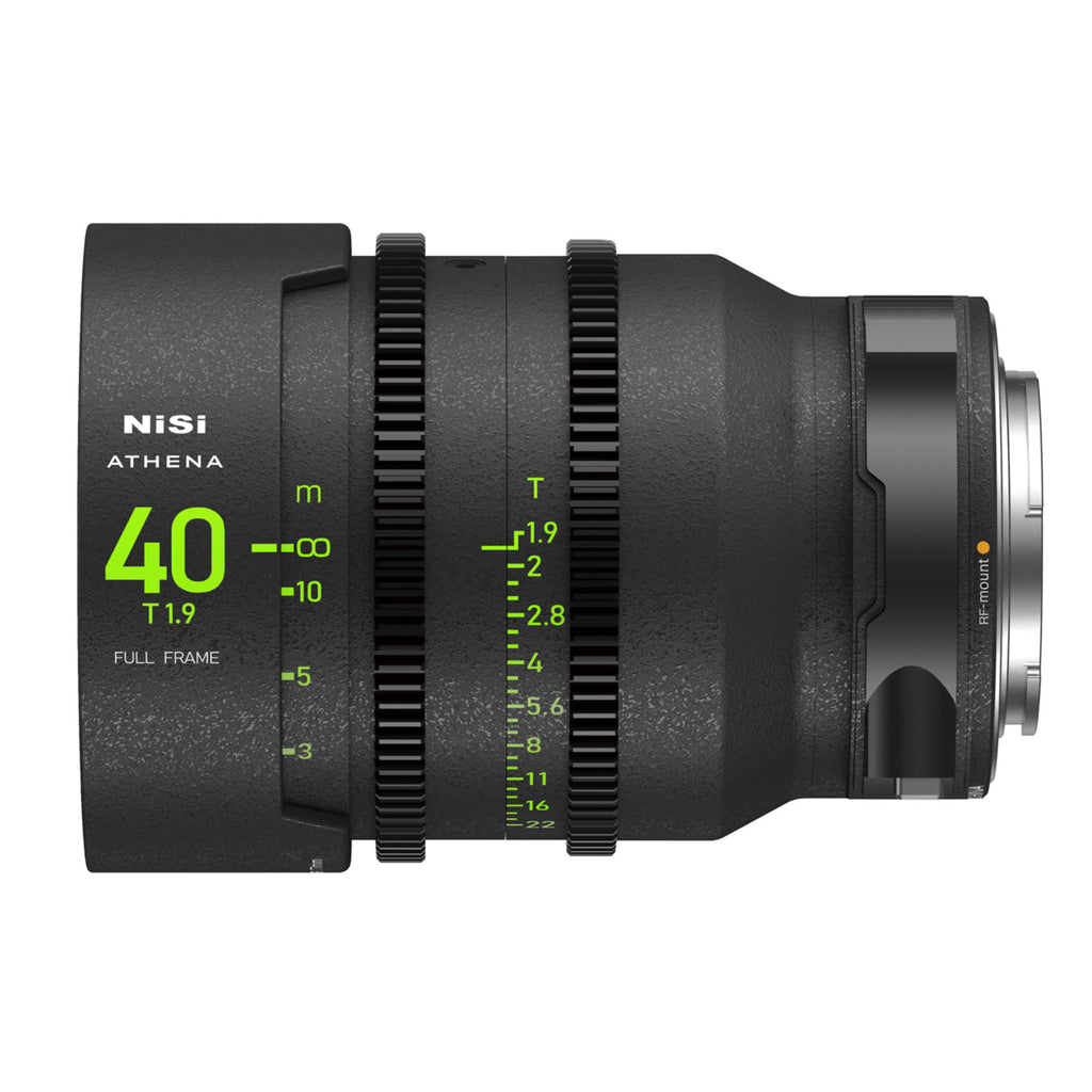 NiSi 40mm T1.9 Athena Prime FF Cine Lens - RF Mount, Drop-In Filter
