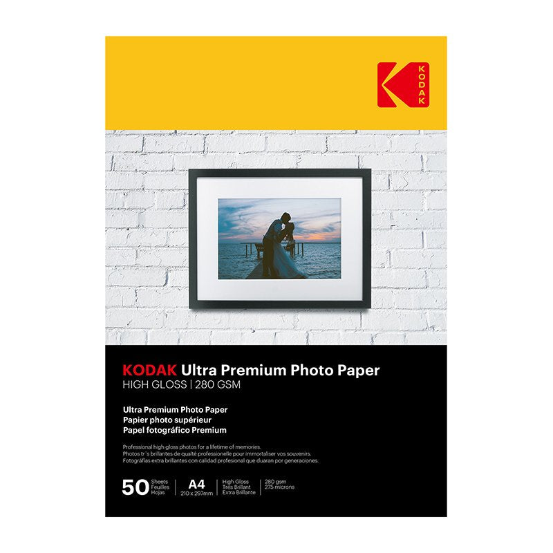 Kodak A4 Ultra Premium Photo Paper High Gloss 280GSM - 50 Sheets