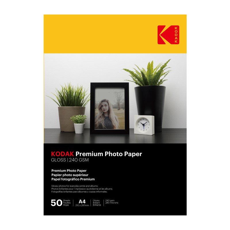 Kodak A4 Premium Photo Paper Gloss 250GSM - 50 Sheets