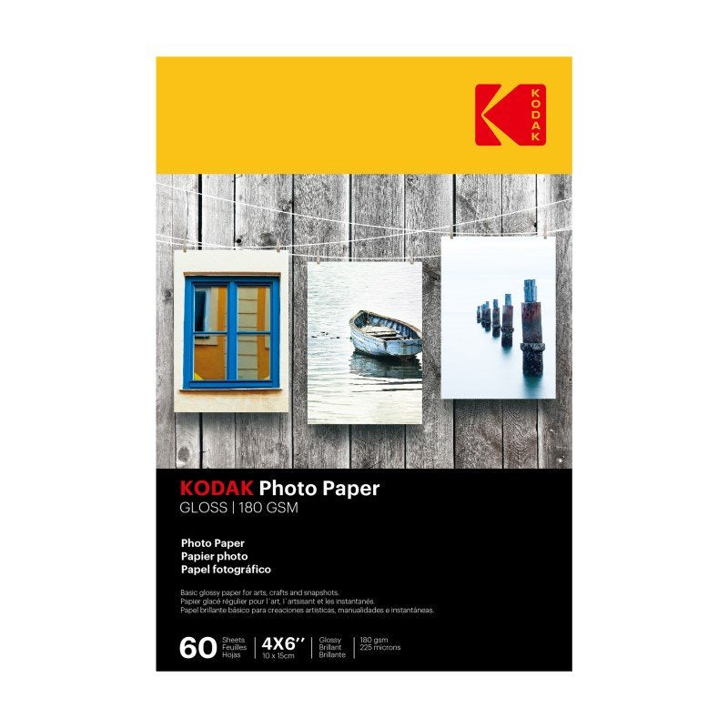 Kodak 6 x 4'' Photo Paper Gloss 180GSM - 60 Sheets