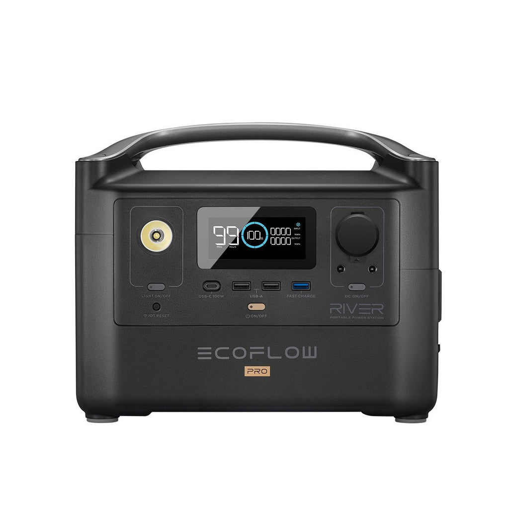 EcoFlow River600 Pro Portable Power Station - 600W AC Output and 720Wh (60Ah@12V) Batt