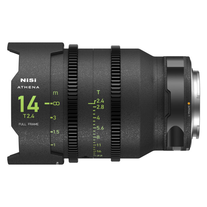 NiSi 14mm T2.4 Athena Prime FF Cine Lens - L Mount, Drop-In Filter