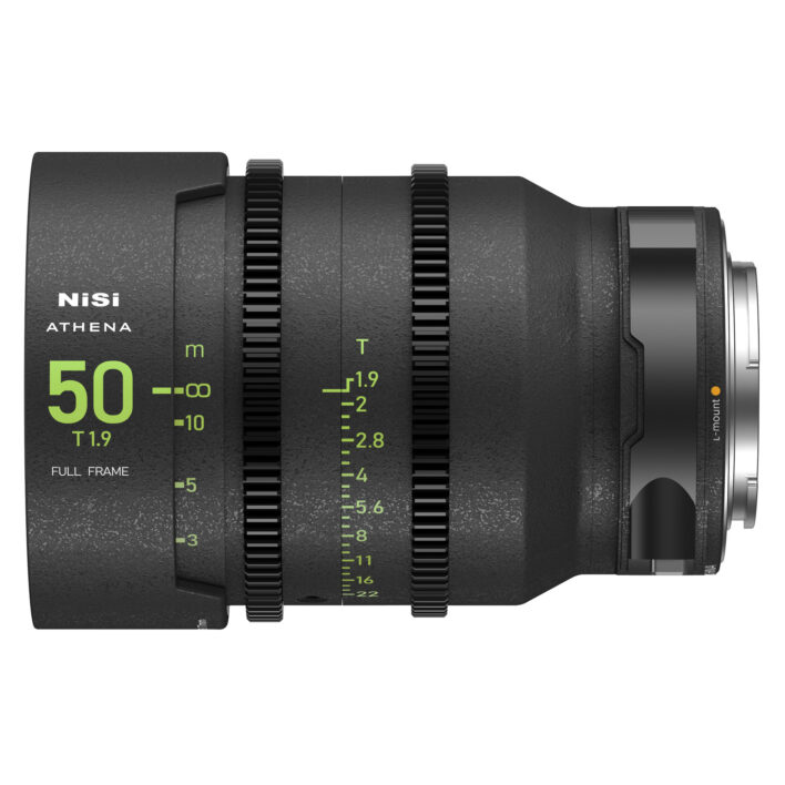 NiSi 50mm T1.9 Athena Prime FF Cine Lens - L Mount, Drop-In Filter