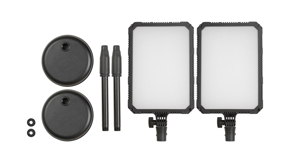 Nanlite Compac 24B Colour adjustable LED soft panel twin kit with Desktop Stands