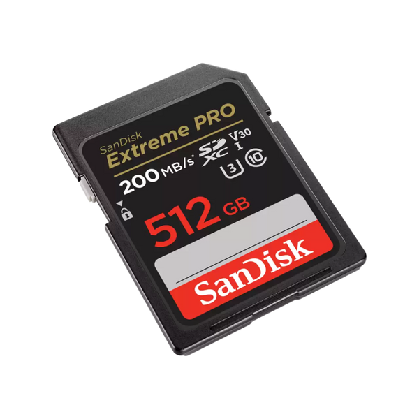 SanDisk Extreme Pro SDXC UHS-I Memory Card 512GB 200MB/s Read, 140MB/s Write