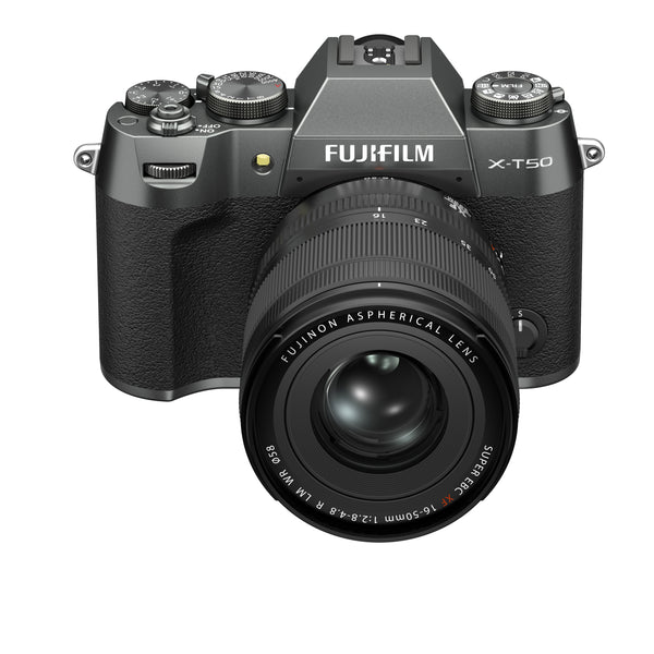 FUJIFILM X-T50 Mirrorless Camera (Charcoal Silver Body) with XF 16-50mm f/2.8-4.8 R LM WR Lens Kit