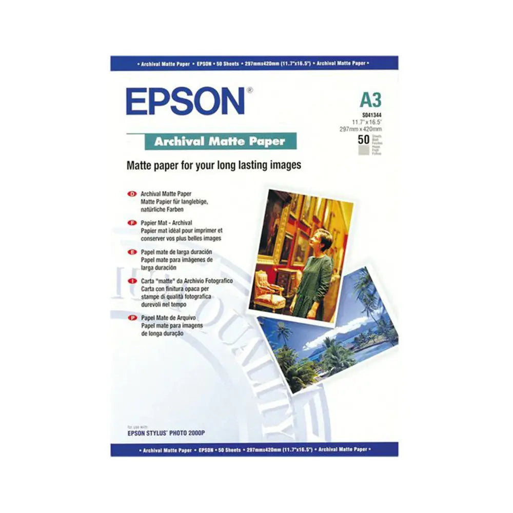 Epson A3 Archival Matte Paper 189GSM (50 Sheet)