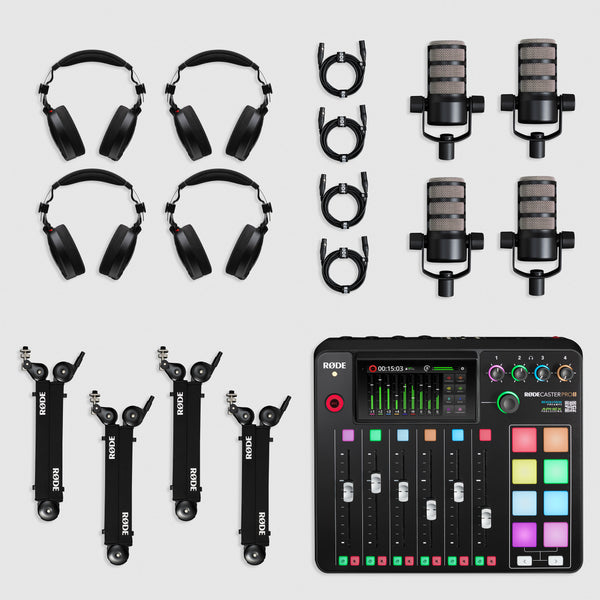Rode RODECaster Ultimate Podcaster Bundle (Four-Person Podcast Kit)