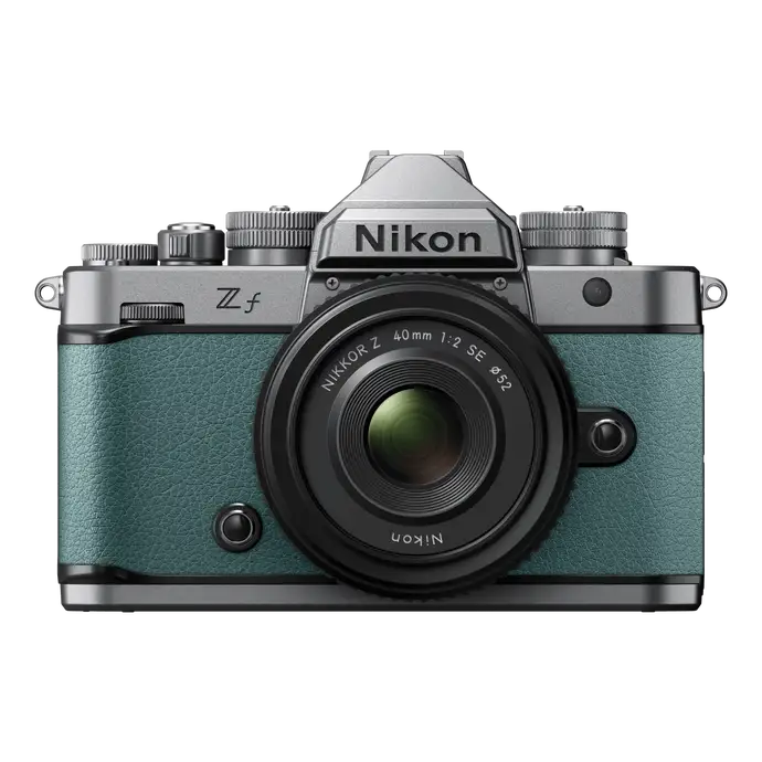 Nikon Zf Mirrorless Digital Silver Camera Teal Blue with Nikkor Z 40mm f/2 (SE) Lens