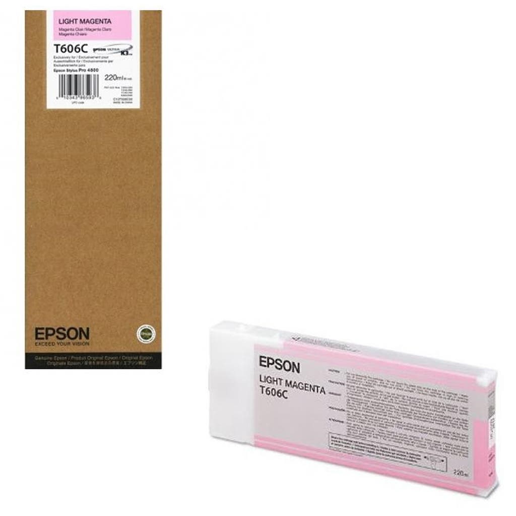 Epson T606C UltraChrome K3 Light Magenta Ink Cartridge (220 ml)