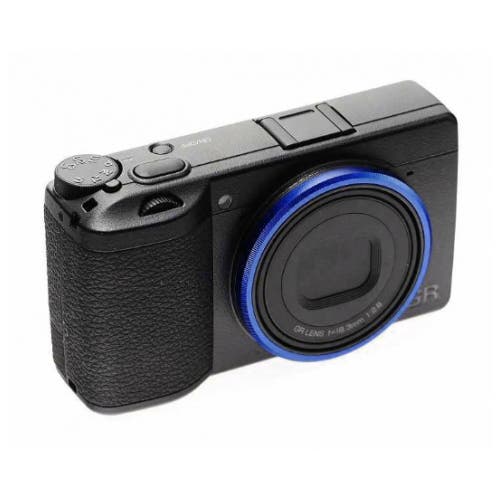 Ricoh GR III (Black) Kit Digital Compact Camera with GN-1 Blue Ring Cap
