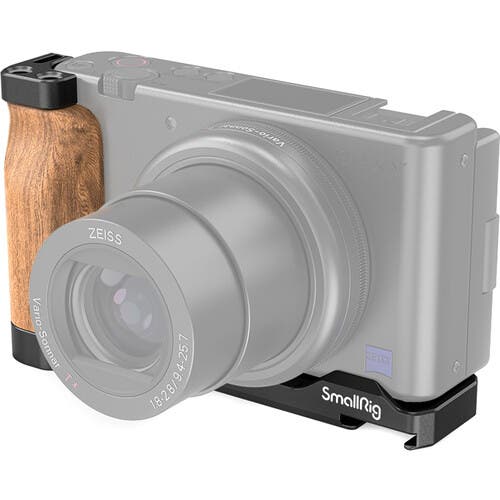 SmallRig L-Shape Wooden Grip with Cold Shoe for Sony ZV1 Digital Camera