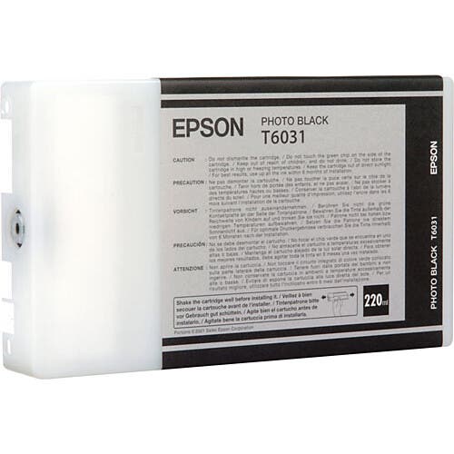 Epson T603100 Photo Black UltraChrome K3 Ink Cartridge (220 ml)