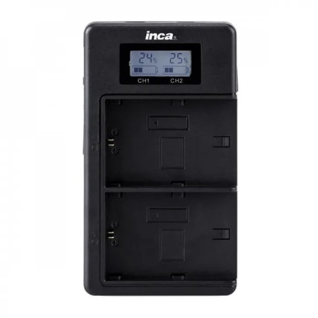 INCA Charger USB Twin NIKON EN-EL15 int USB cord input Micro&TypeC port LCD/Powerbank