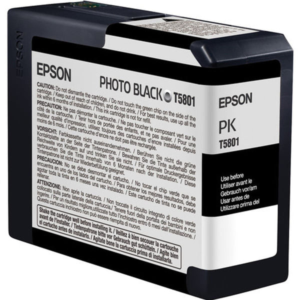 Epson T5801 UltraChrome K3 Photo Black Ink Cartridge (80ml)