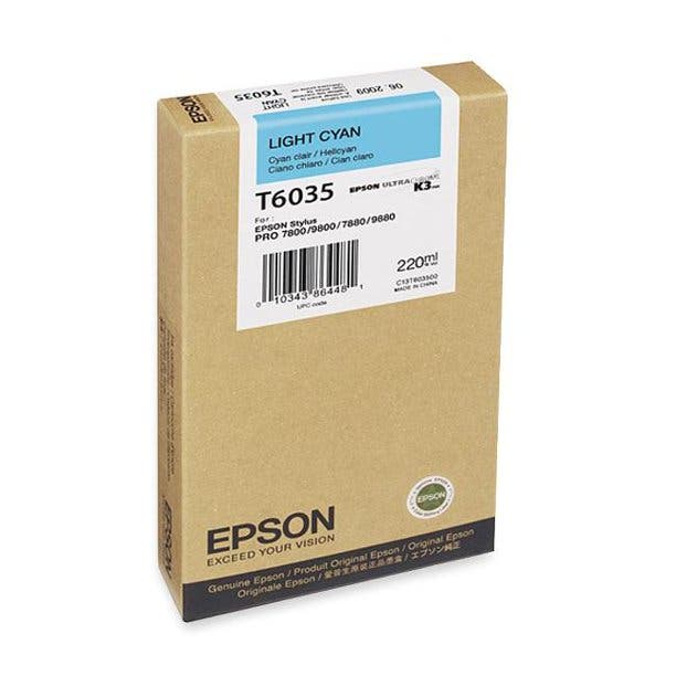 Epson T603500 Light Cyan UltraChrome K3 Ink Cartridge (220 ml)