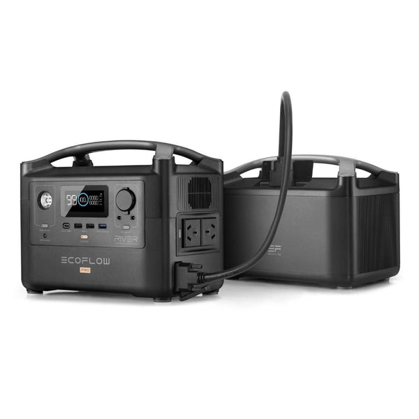 EcoFlow River600 PRO Portable Power Station (60Ah@12V) with Extra Battery