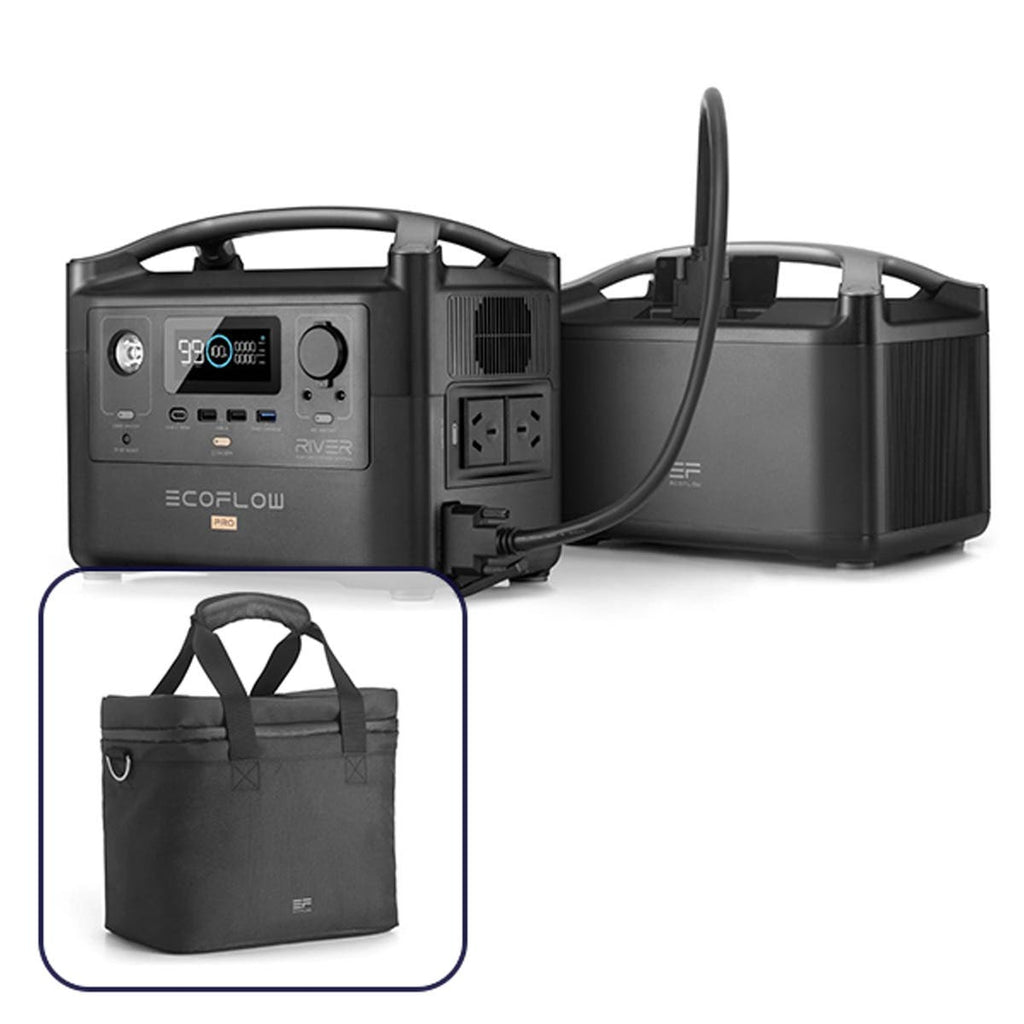 EcoFlow River600 PRO Portable Power Station (60Ah@12V) with Extra Battery
