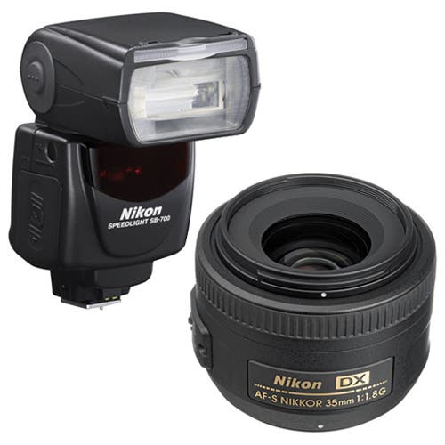 Nikon 35mm Portrait Kit Inc. AF-S DX 35mm f/1.8G Lens & SB-700 Flash Kit