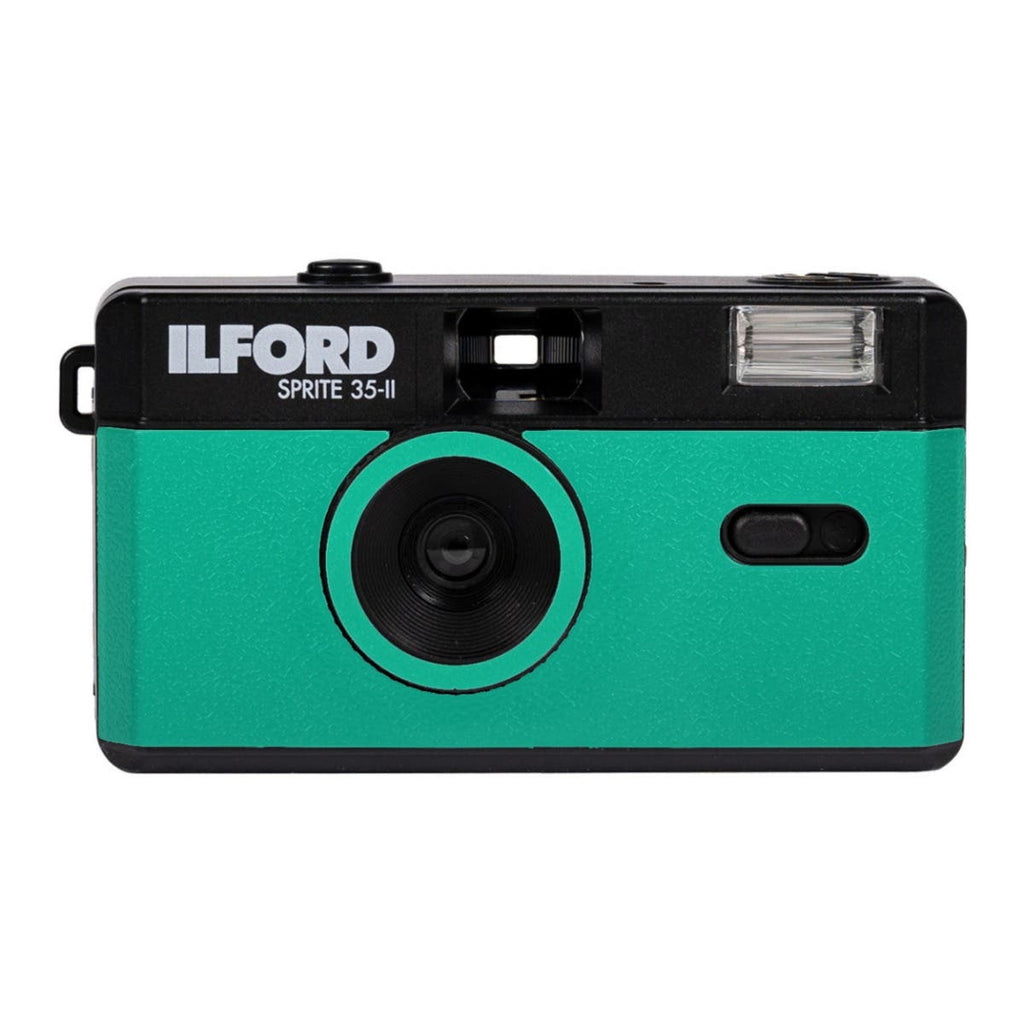 Ilford Sprite 35-II Reusable Camera (Black & Teal) with Bonus Roll XP2 24 Exp Film