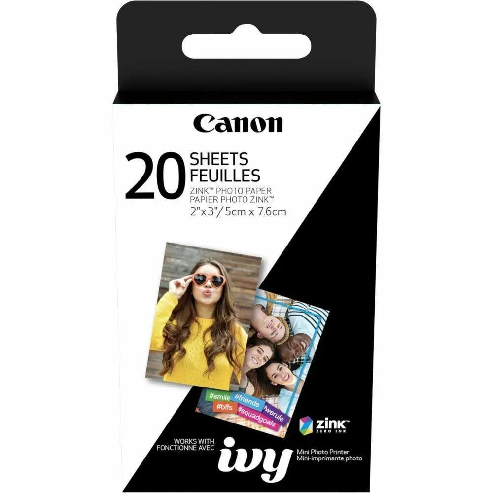 Canon MPPP20 Mini Photo Printer Paper - 20 Sheets ZP- 2030-20-ZINC for Inspic