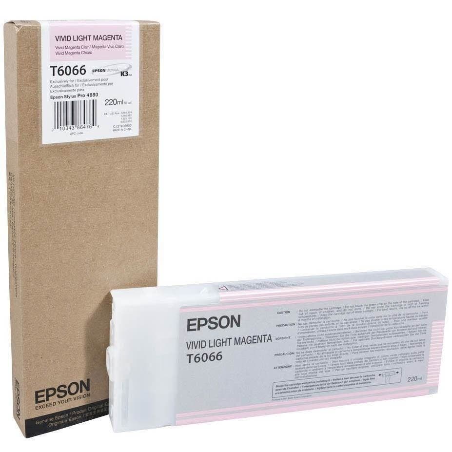 Epson T6066 UltraChrome K3 Vivid Light Magenta Ink Cartridge (220 ml)