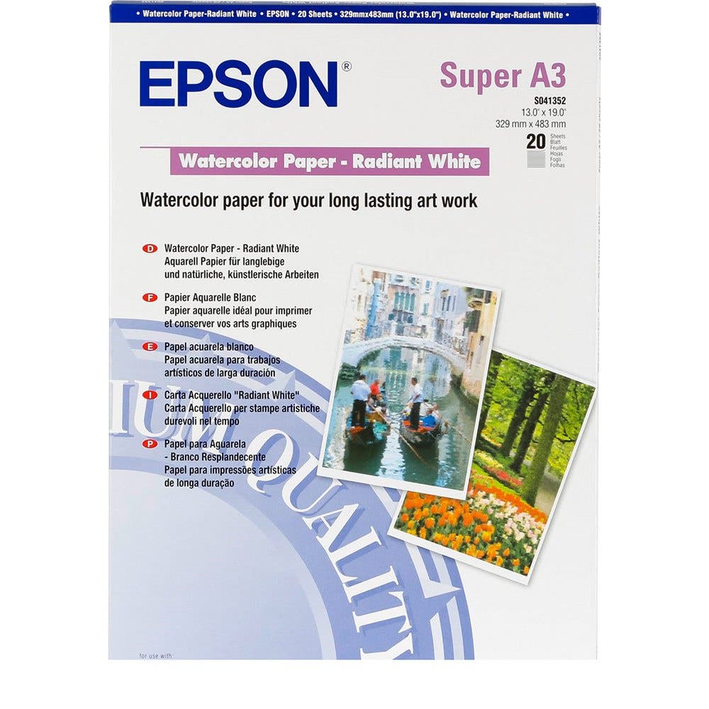 Epson A3+ Watercolor Paper 225gsm 20 sheet