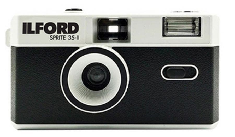 Ilford Sprite 35-II Reusable Camera - Black & Silver + BONUS ROLL of HP5 Plus 24 Exp Film