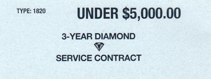 Mack 3-Year Extended Diamond Warranty - Under $5000