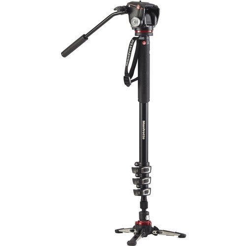 Manfrotto MVMXPROA42W 4 Section Video Monopod with 2 Way Head & FluidTech Base