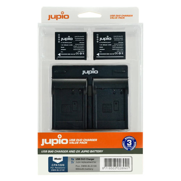 Jupio Value Pack: 2x Battery DMW-BLG10 & USB Dual Charger