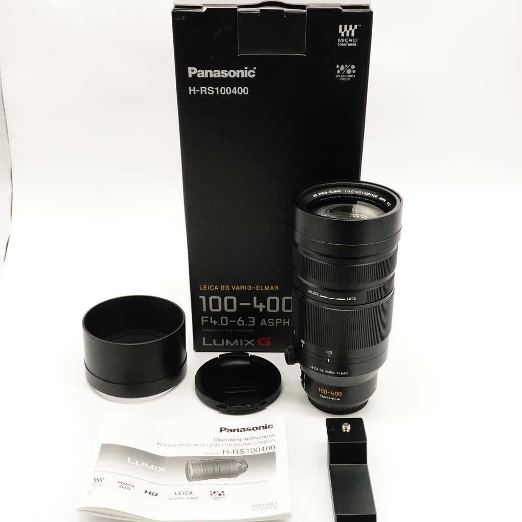 Pre-Owned Panasonic Leica DG 100-400mm f/4-6.3 Boxed with Hood, Caps & Manual SN: SP6KC001049 (Second Hand)