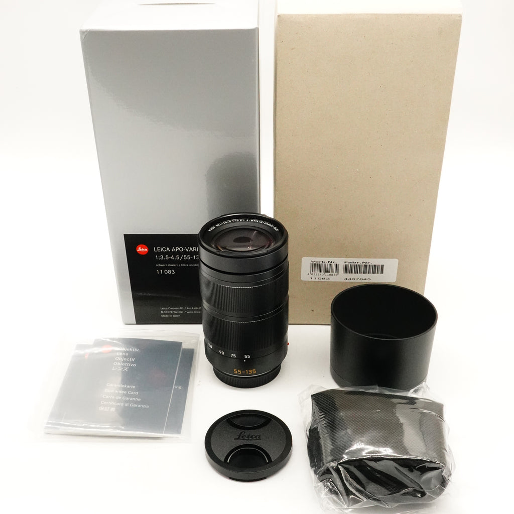 Pre-Owned Leica APO-Vario-Elmar TL 55-135mm f/3.5-4.5 With Box, Hood, Caps SN: 4467845 (Second Hand)