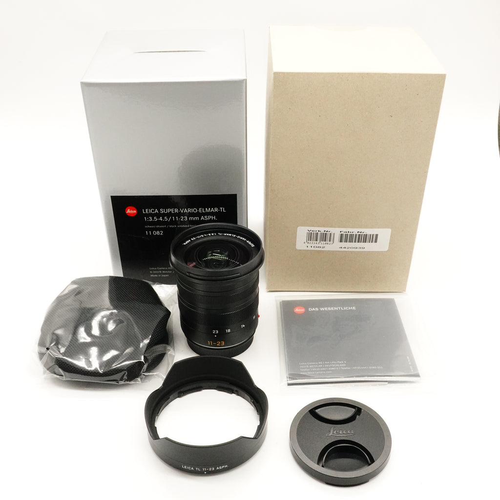 Pre-Owned Leica Super Vario Elmar TL 11-23mm F/3.5-4.5 With Box, Hood, Caps & Manual SN: 4420939 (Second Hand)