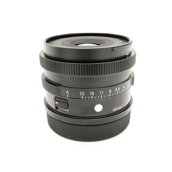 Pre-Owned Sigma 45mm F2.8 L-Mount With Caps, Hood SN: 54341510 (Second Hand)