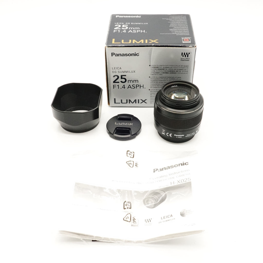 Pre-Owned Panasonic 25mm F1.4 m4/3 With Hoya HD UV, Hood SN: XT2FC003754 (Second Hand)