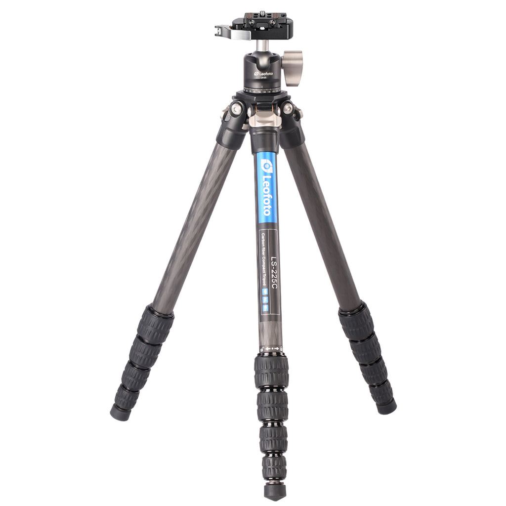 Leofoto LS-225C Ranger Series 5 Section Carbon Fibre Tripod with LH-25LR (Lever Release) Ball Head