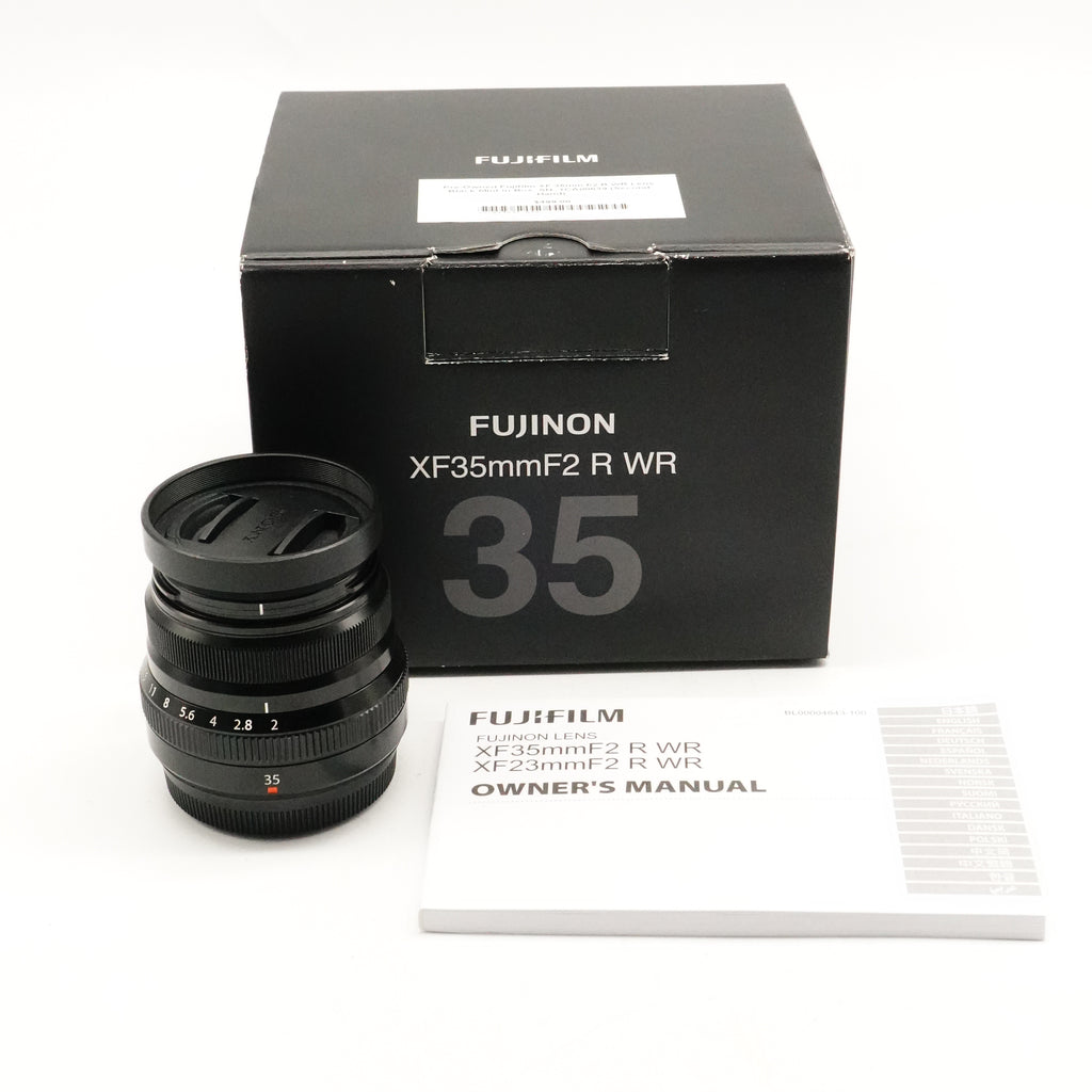 Pre-Owned Fujifilm XF 35mm f/2 R WR Lens Black Mint in Box  SN: 1CA00639 (Second Hand)