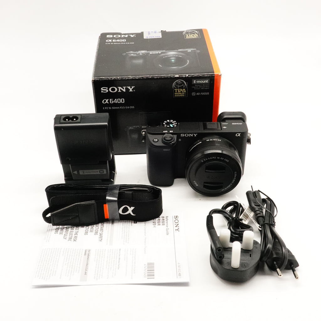 Pre-Owned Sony A6400 Camera Body, PZ 16-50 OSS Lens, With Box & All Accessories SN: 4570748 (Second Hand)