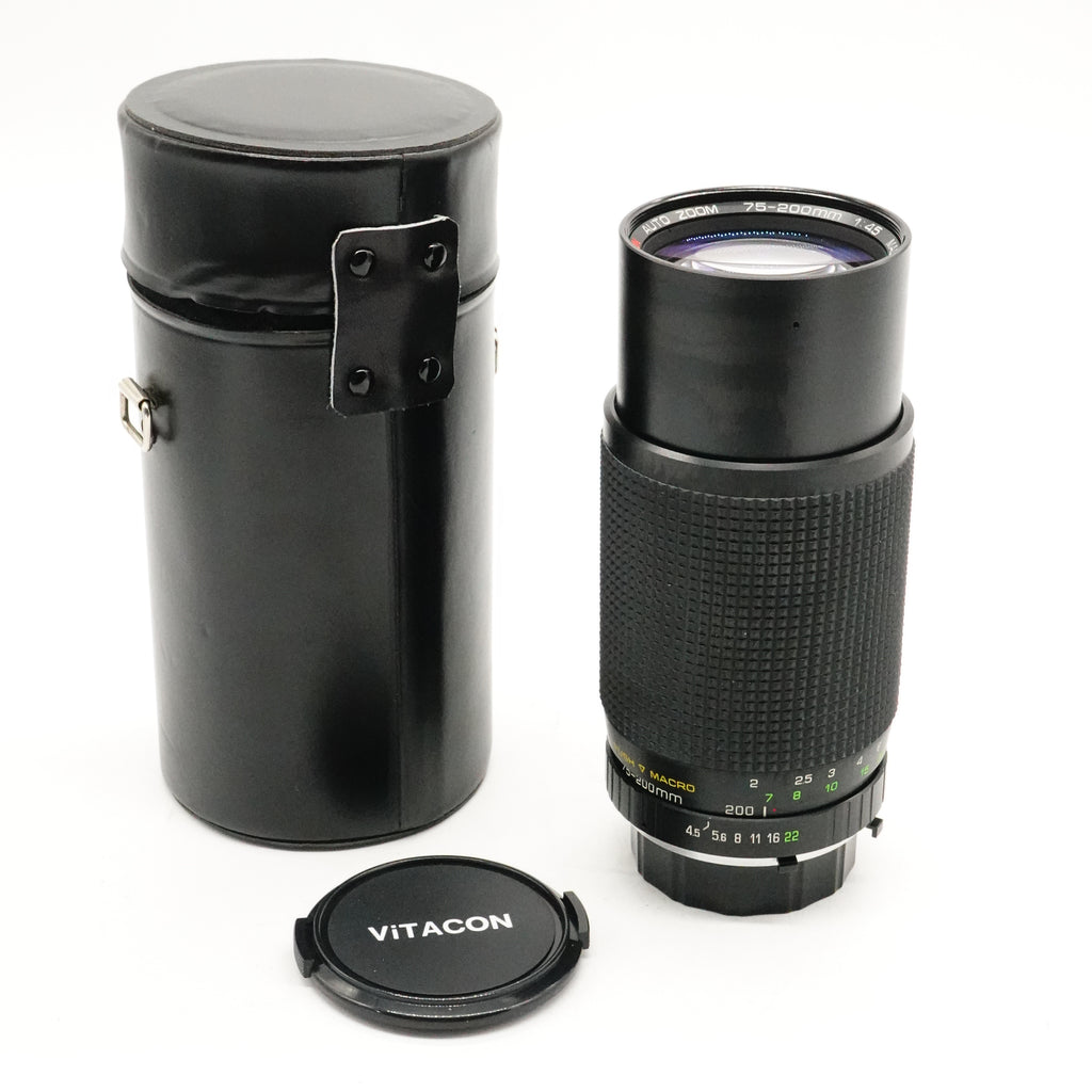 Pre-Owned Vitacon Auto Zoom 75-200mm f/4.5 Lens for Minolta SR With Case [Haze] 145525 (Second Hand)